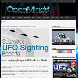 Airport employee photographs UFOs, orbs over Alberta