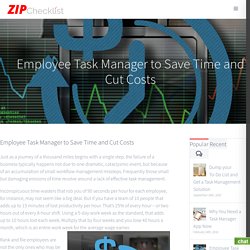 Employee Task Manager to Save Time and Cut Costs