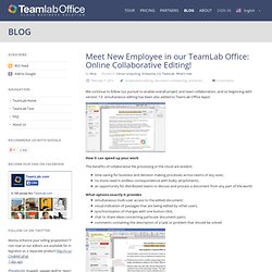 Meet New Employee in our TeamLab Office: Online Collaborative Editing! – TeamLab Blog