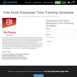 Free Excel Employee Time Tracking Template