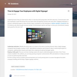 Time to Engage Your Employees with Digital Signage!