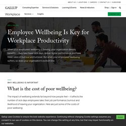 Help employees improve well-being and performance - Gallup