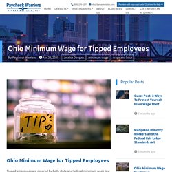 Ohio Minimum Wage for Tipped Employees - PayCheck Warriors