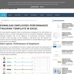 Download Employees Performance Tracking Template in excel - Free Templates Download
