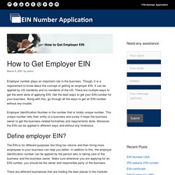 EIN Number Application