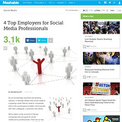 4 Top Employers for Social Media Professionals