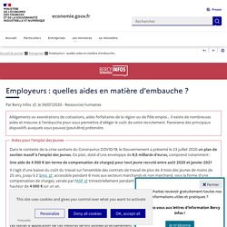 Employeurs : quelles aides en matière d'embauche