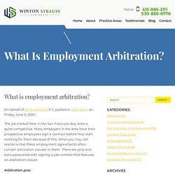 What is employment arbitration?