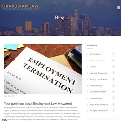 Your questions about Employment Law, Answered - Los Angeles Personal Injury Attorney