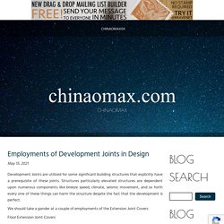 Employments of Development Joints in Design