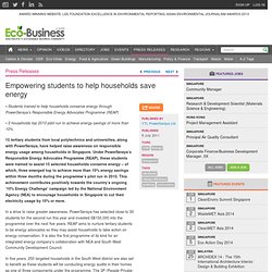 Empowering students to help households save energy