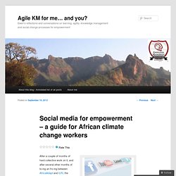 Social media for empowerment – a guide for African climate change workers