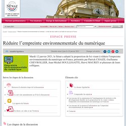 Réduire l’empreinte environnementale du numérique : un état des lieux inédit et une feuille de route pour la France - Sénat