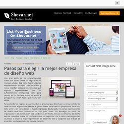 Pasos para elegir la mejor empresa de diseño web