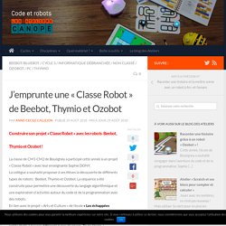 J'emprunte une "Classe Robot" de Beebot, Thymio et Ozobot