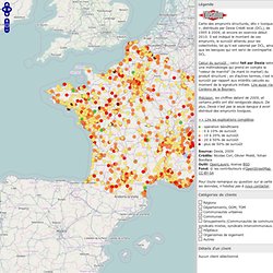 La carte de France des emprunts toxiques fournis par Dexia