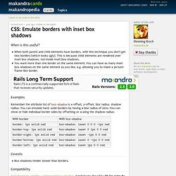CSS: Emulate borders with inset box shadows