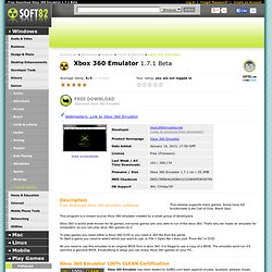 Xbox Emulator 360 v.1.3 - FREE Download Xbox Emulator 360 - free download Xbox 360 emulator software new