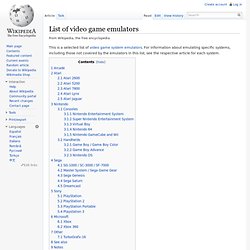 List of video game emulators