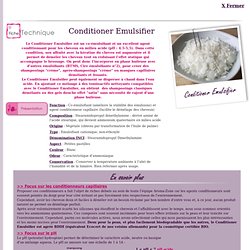 Fiche technique émulsifiant Aroma-Zone : Conditioner Emulsifier