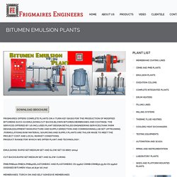 Emulsion plant manufacturers, Bitumen emulsion Plant.