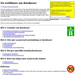 En webbkurs om databaser