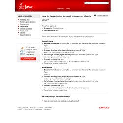 Ubuntu Chrome Java Plugin