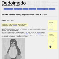 How to enable Debug repository in CentOS Linux