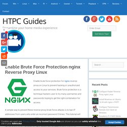 Enable Brute Force Protection nginx Reverse Proxy Linux