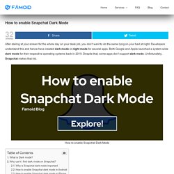 How to Enable Snapchat Dark Mode [2021 Updated]