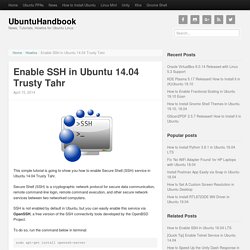 Enable SSH in Ubuntu 14.04 Trusty Tahr