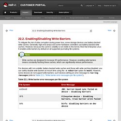 19.2. Enabling/Disabling Write Barriers