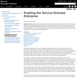 Enabling the Service-Oriented Enterprise