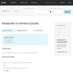 Enabling vi syntax colors - Media Temple