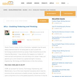 ATLs - Enabling Tinkering and Thinking