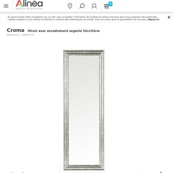 Miroir avec encadrement argenté 54x154cm - Croma - - Décoration intérieur