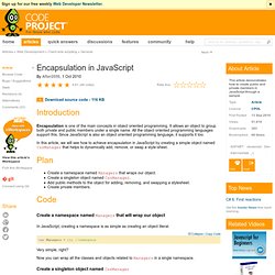 Encapsulation in JavaScript