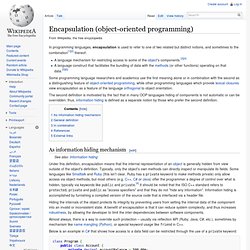 Encapsulation (object-oriented programming)