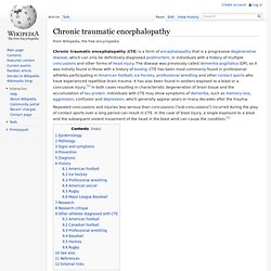 Chronic traumatic encephalopathy