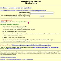 Enchanted Learning - Member Login