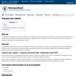 Ingreso per cápita - Enciclopedia