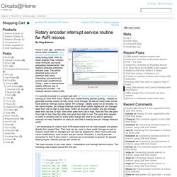 Rotary encoder interrupt service routine for AVR micros « Circuits@Home