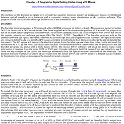 Encoder - a program for digital setting circles using a PC mouse
