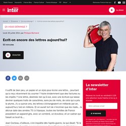 Ecrit-on encore des lettres aujourd'hui? du 25 juillet 2011