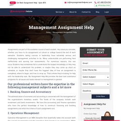 management assignment help services