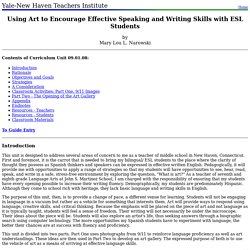 09.01.08: Using Art to Encourage Effective Speaking and Writing Skills with ESL Students