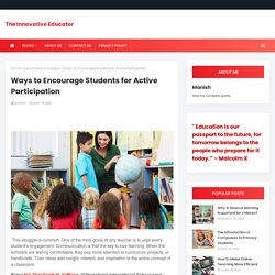 Ways to Encourage Students for Active Participation