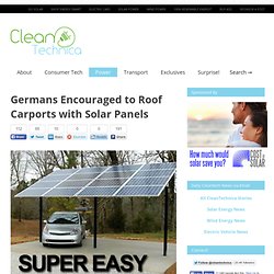 Germans Encouraged to Roof Carports with Solar Panels