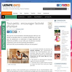 Tout-petits : encourager l’activité physique