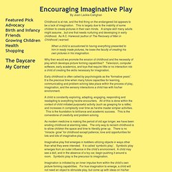 Encouraging Imaginative Play